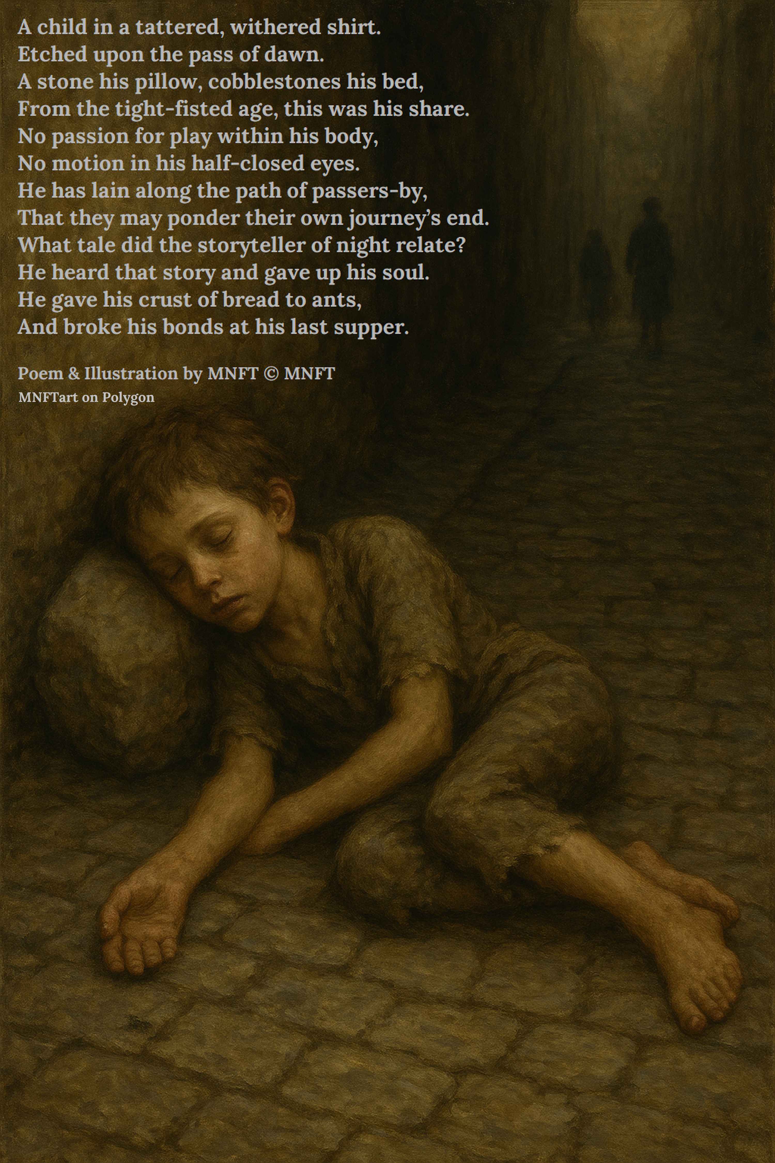 A Child In A Tattered Withered Shirt - MNFTart Exclusive NFT